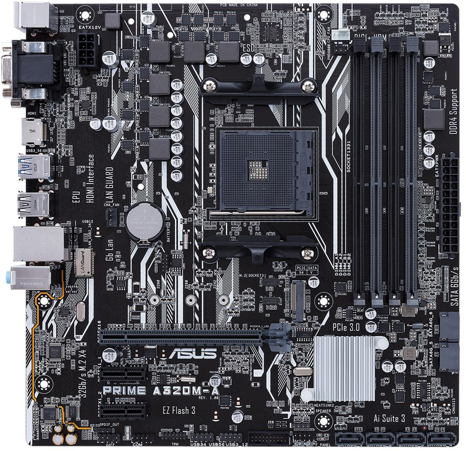 Asus Prime A320M-A - Motherboard Specifications On MotherboardDB